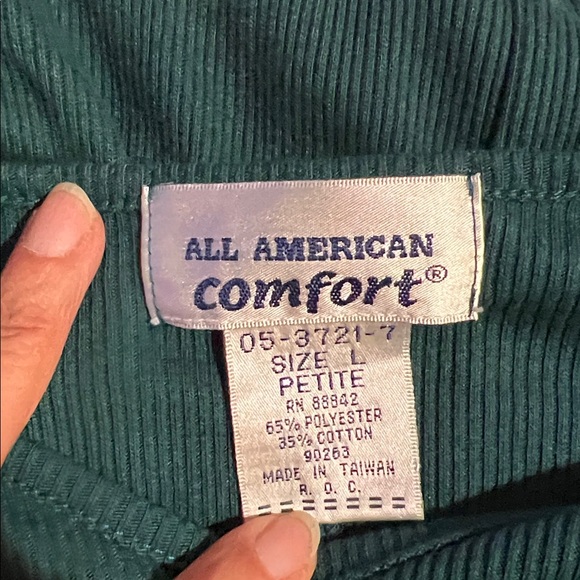 All American Comfort rib, maxi, long sleeve dress green size L petite - Picture 9 of 11